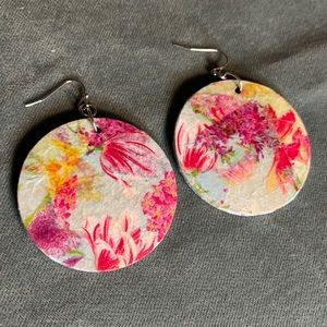 Handmade Wood & Paper Earrings